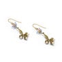 Forget-me-not pearl hook earrings by Michael Michaud